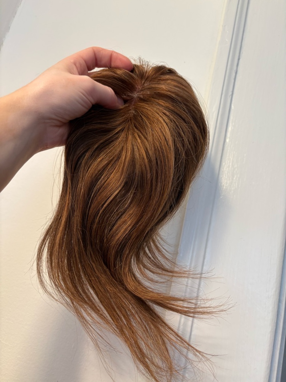 Jon Renau Brunette Human Hair Women's Clip-In Topper - 8” Easipart French